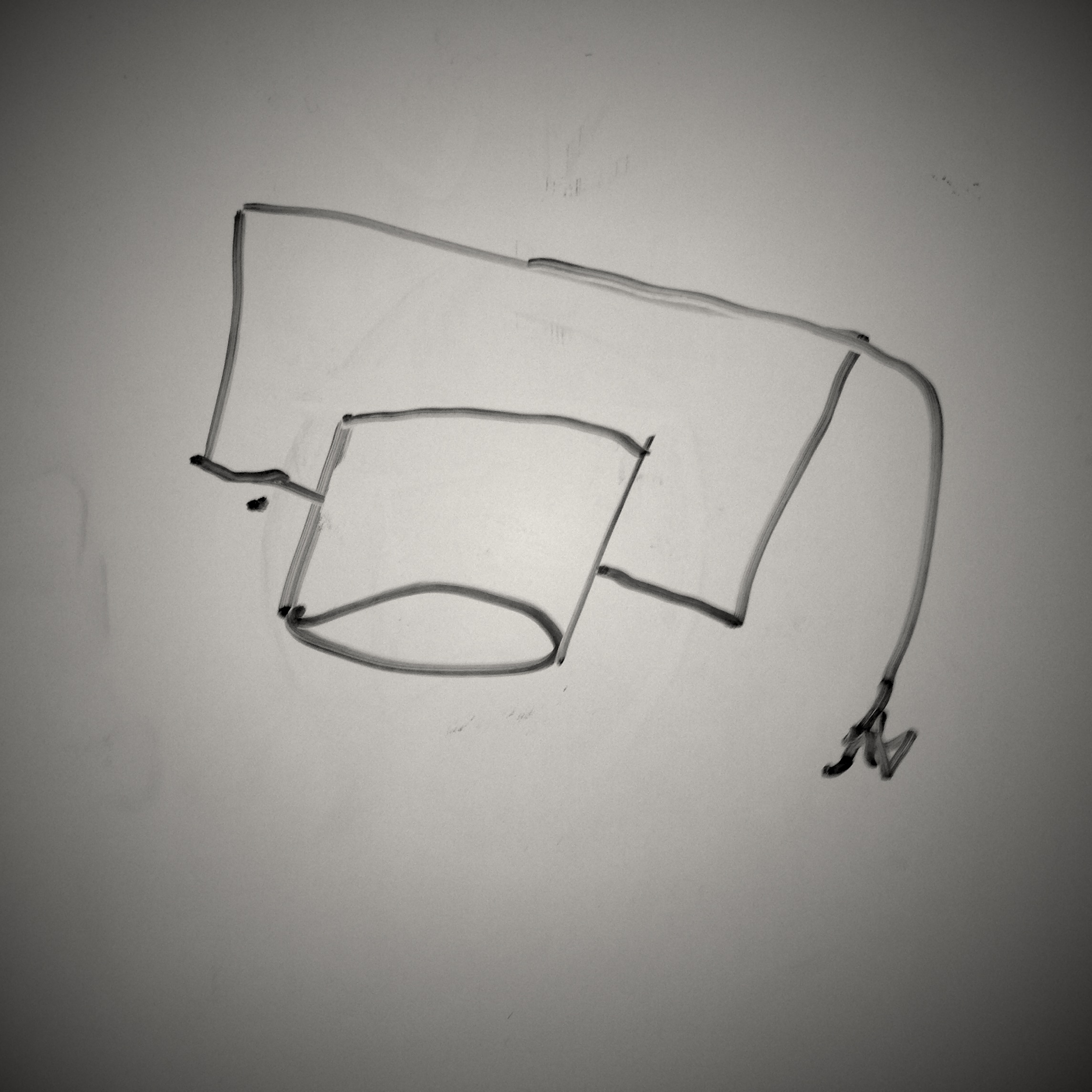 The final piece of my graduation timeline drawn on the whiteboard in my office. Everything else was erased as it was accomplished. Yet, I won't be wearing a mortar this year, as I plan to miss my convocation. 